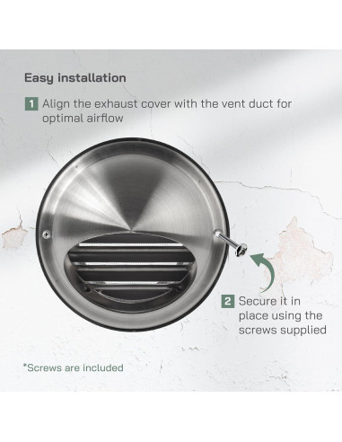 Cubierta de Ventilación Redonda Acero Inoxidable 10 cm - HVAC