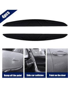 4 Protectores de Bordes de Puerta Micro Traders Gel Silicona Negro 2