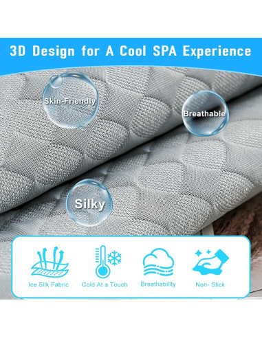 Cubierta de Asiento para Carro de Golf LEAPGOMAX Gris 125x74cm