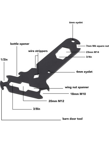 Herramienta 14 en 1 Fabater de Acero para Rigger y Tuercas