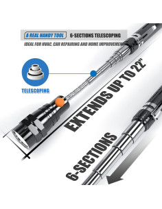 Linterna Magnética Extensible 9 en 1 con LED y Herramientas 2