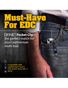 Clip de bolsillo Donk! para herramientas Leatherman Free - Titanio Negro 2