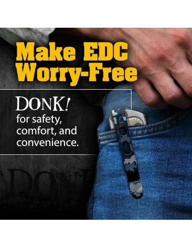 Clip de bolsillo Donk! para herramientas Leatherman Free - Titanio Negro