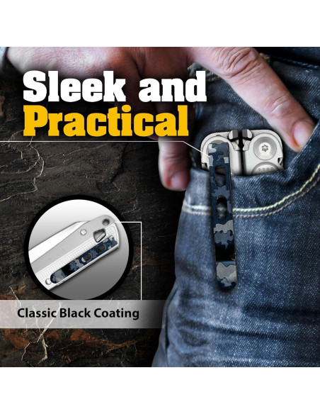 Clip de bolsillo Donk! para herramientas Leatherman Free - Titanio Negro