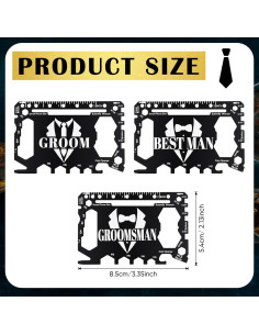 Multiherramienta 46 en 1 Gisafai - 10 Pcs Acero Inoxidable Negro 2