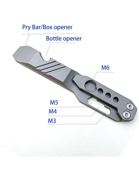 Barra de palanca multifuncional Fanycs de titanio 120mm