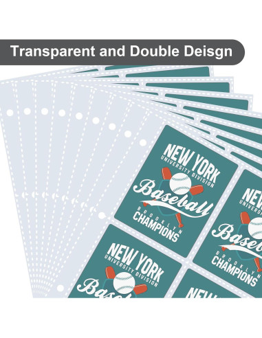 Álbum de Cartas Pemocyny 4 Bolsillos Negro - PU Resistente