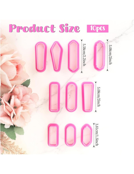 Cortadores de Arcilla de Polímero KALIONE 10 Piezas para Joyería Cortadores de Arcilla de Polímero KALIONE 10 Piezas para Joyería