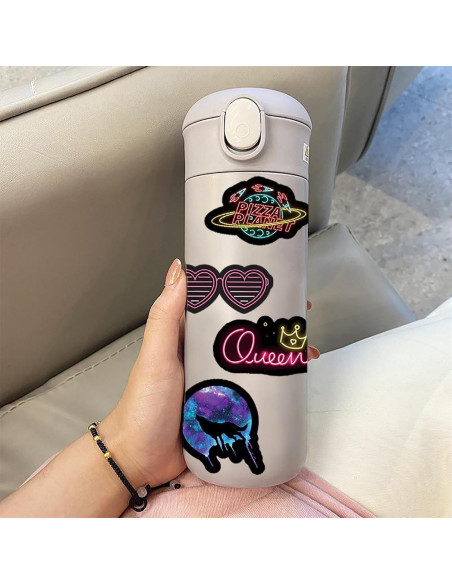 Pack 100 Calcomanías Neón UoYYelly Impermeables para Decorar