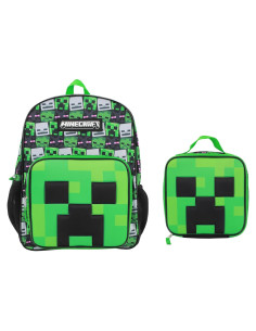 Set de Mochila y Caja de Almuerzo Minecraft Creeper 16"