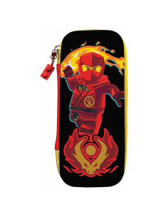 Estuche de Lápices LEGO Ninjago Kai - 22.86x10.16cm, Negro