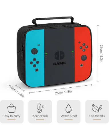 Bolsa de Almuerzo Luatdmx Juego-01 Impermeable Aislante 24.99x6.50x20.99cm