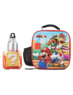 Set Almuerzo Super Mario AI - Caja, Botella y Hielo 4 Pzs