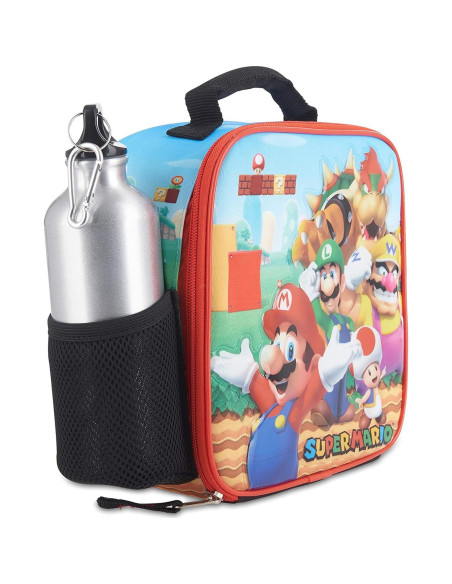 Set Almuerzo Super Mario AI - Caja, Botella y Hielo 4 Pzs