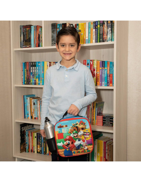 Set Almuerzo Super Mario AI - Caja, Botella y Hielo 4 Pzs