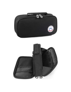 Estuche de Lápices Grande Negro Organizador de Escritorio