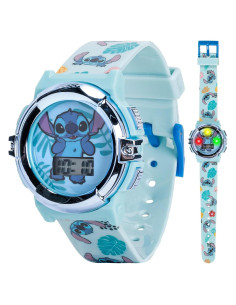 Reloj LCD Disney Stitch para Niños - Correa Ajustable 14-20.3 cm