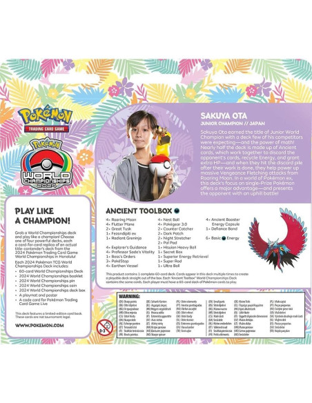 Baraja Campeonato Mundial Pokémon TCG 2024 - 60 cartas