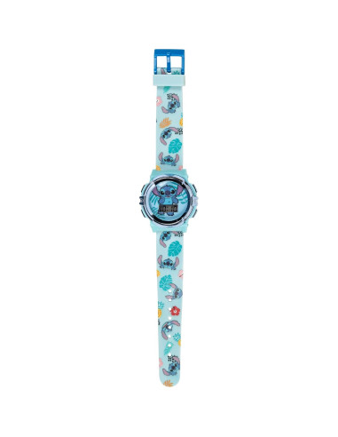 Reloj LCD Disney Stitch para Niños - Correa Ajustable 14-20.3 cm
