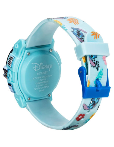 Reloj LCD Disney Stitch para Niños - Correa Ajustable 14-20.3 cm