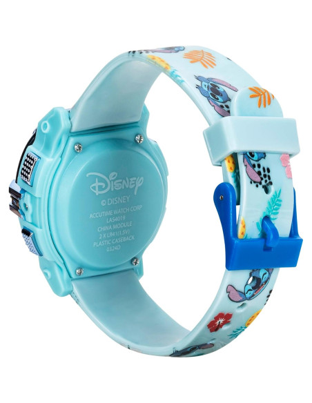 Reloj LCD Disney Stitch para Niños - Correa Ajustable 14-20.3 cm