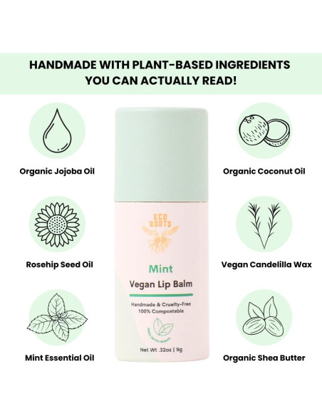 Bálsamo Labial Orgánico Menta EcoRoots - Set 2 Unidades