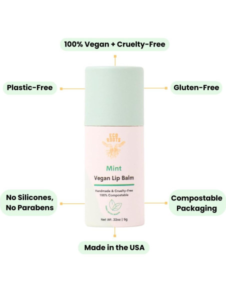 Bálsamo Labial Orgánico Menta EcoRoots - Set 2 Unidades