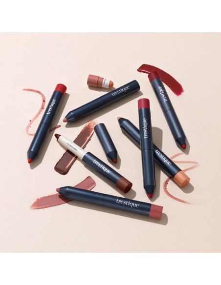 Lápiz Labial Mate TRE'STIQUE con Balsamo Hidratante 2-en-1