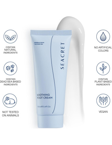 Crema para Pies Seacret - Hidratante con Aceite de Árbol de Té