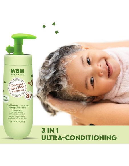 Champú 3 en 1 WBM Baby Care para Bebés - Orgánico, 283.5g