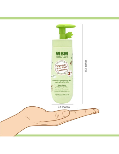Champú 3 en 1 WBM Baby Care para Bebés - Orgánico, 283.5g