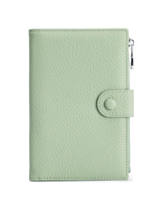 Billetera de Pasaporte EutDett RFID Verde Claro para Mujeres