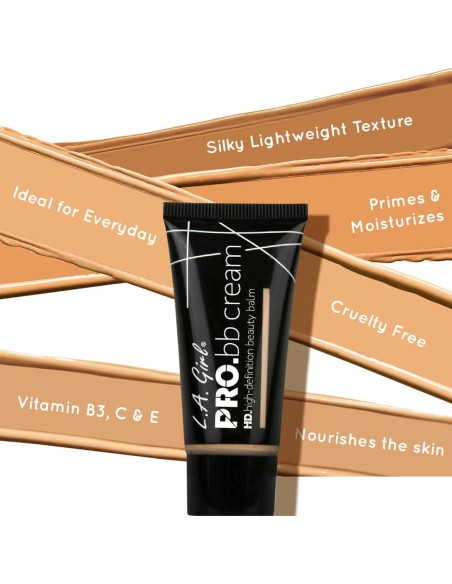 Crema BB HD PRO L.A. Girl Justo 29.57 ml - Hidrata y Prepara