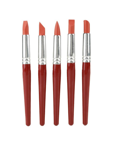 5 Pinceles de Silicona Walfront para Pintura y Escultura