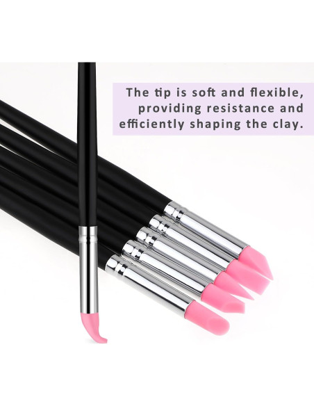 5 Pinceles de Silicona para Resina Lusofie 20cm Alta Calidad