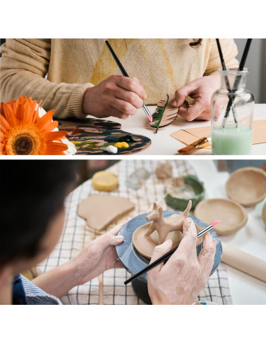 5 Pinceles de Silicona para Resina Lusofie 20cm Alta Calidad