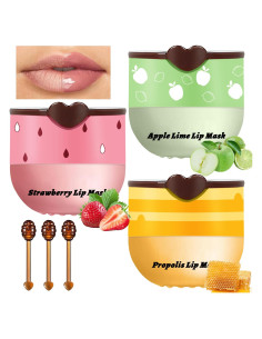 Set 3 Balsamos Labiales Topcent: Miel, Fresa, Manzana 108g