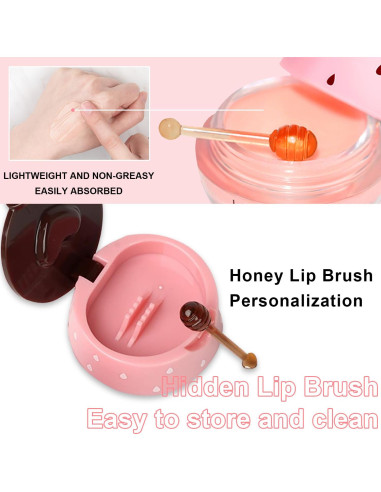 Set 3 Balsamos Labiales Topcent: Miel, Fresa, Manzana 108g