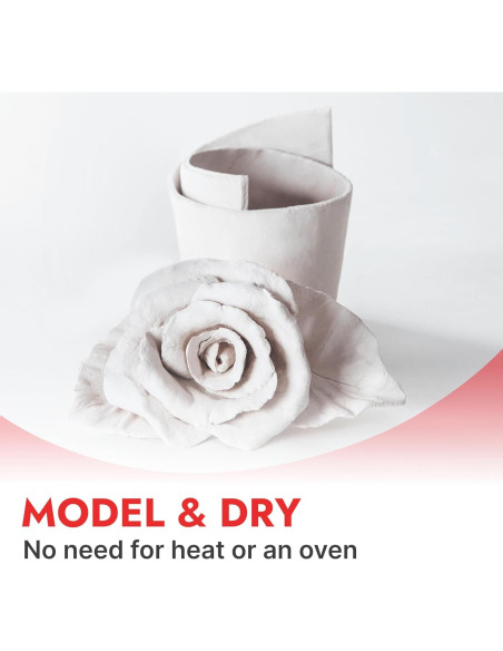 Arcilla de Modelado DAS 1 Kg Blanca que Endurece al Aire