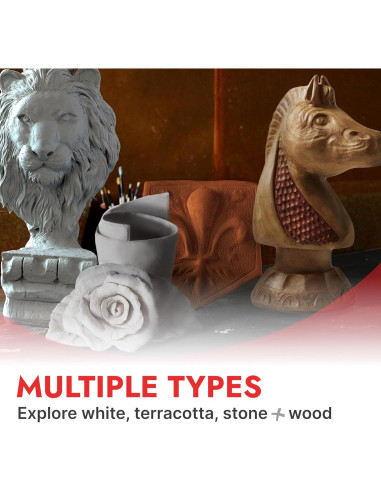 Arcilla de Modelado DAS 1 Kg Blanca que Endurece al Aire