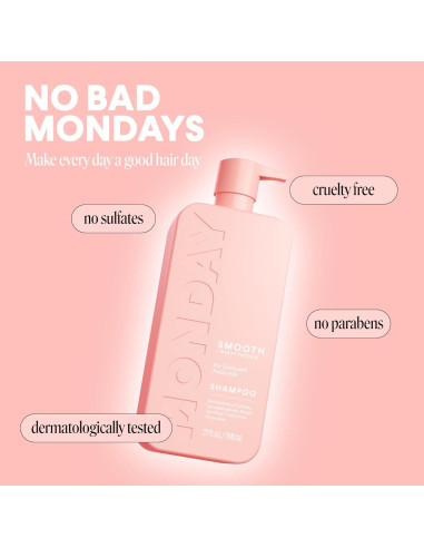 Champú Smooth Monday Haircare 798 mL - Proteína de Trigo y Aceite de Aguacate