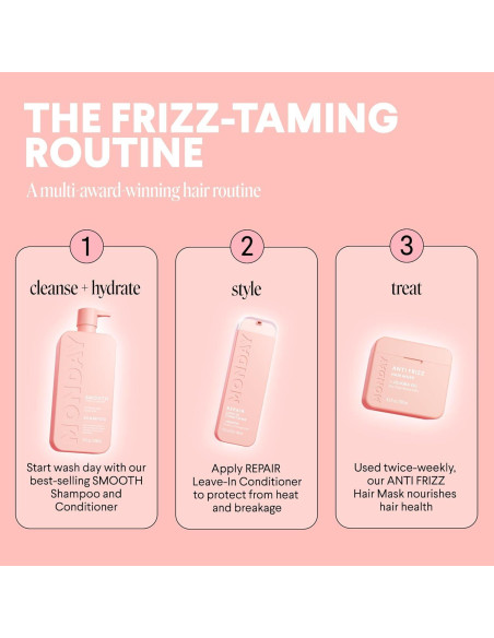 Champú Smooth Monday Haircare 798 mL - Proteína de Trigo y Aceite de Aguacate