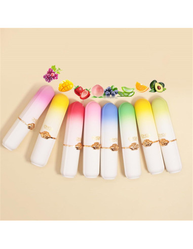 Set de 6 Pintalabios de Gel Bonnie Choice - Durazno, Aloe Vera, Fresa, Arándano, Aguacate, Uva