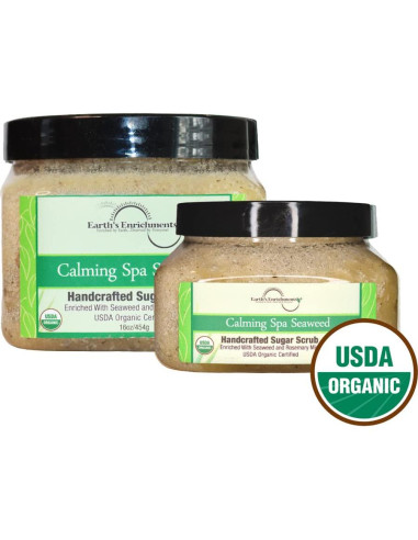 Exfoliante Corporal Orgánico Vegano Earth's Enrichments 226.8g Menta Romero