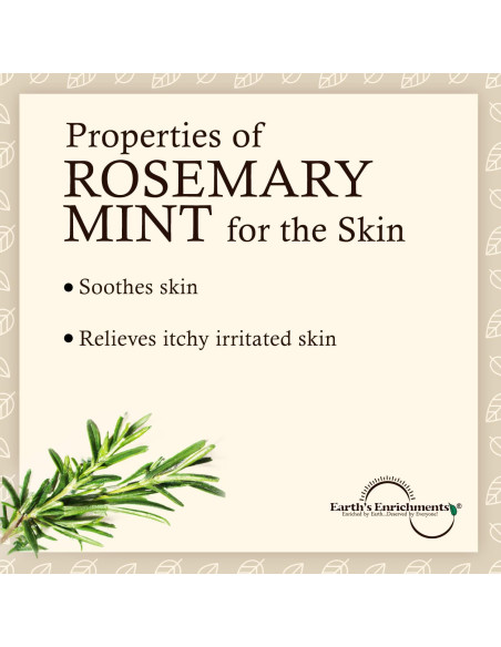 Exfoliante Corporal Orgánico Vegano Earth's Enrichments 226.8g Menta Romero