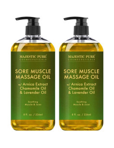 Aceite de Masaje Majestic Pure con Arnica y Lavanda 473 ml - Pack de 2 2