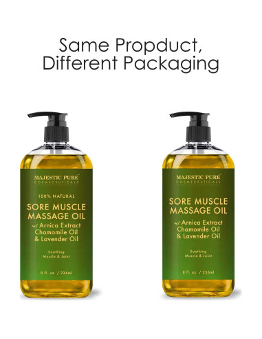 Aceite de Masaje Majestic Pure con Arnica y Lavanda 473 ml - Pack de 2