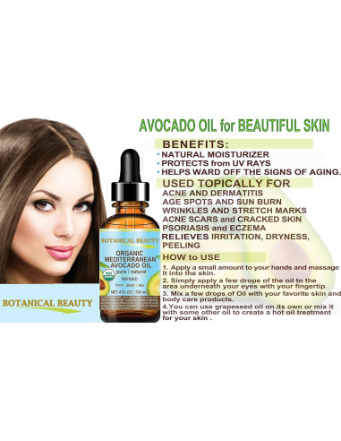 Aceite de Aguacate 100% Puro Belleza Botánica 120 ml