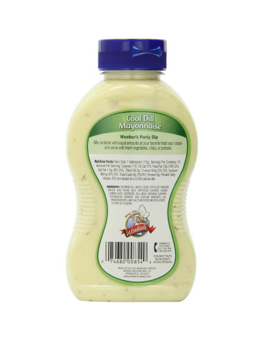 Mayonesa Gourmet Woeber's Cool Dill 311 g - Untar para Sándwiches