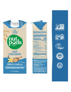 Crema de Avena Sin Azúcar Nutpods - 3 Paquetes de 330ml 2